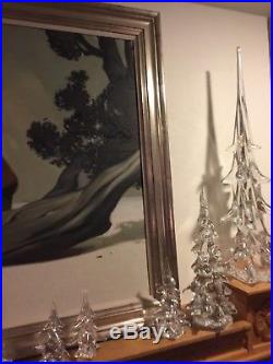 Vintage Daum 16 Large Crystal Christmas Tree, EUC