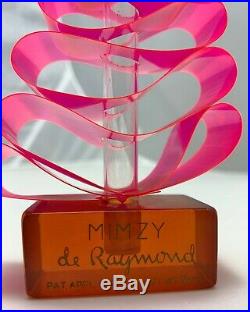 Vintage De Raymond Mimzy Perfume Bottle Ribbon Christmas Tree Bakelite Neon