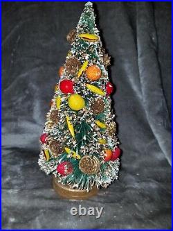 Vintage Decorated Bottle Brush Christmas Tree