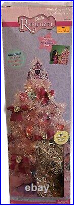 Vintage Disney Barbie As Rapunzel Pink Christmas Tree With Lights Toys R Us