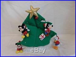Vintage Disney Disneyland Lite Up Plush Christmas Tree Hat Mickey Donald Goofy