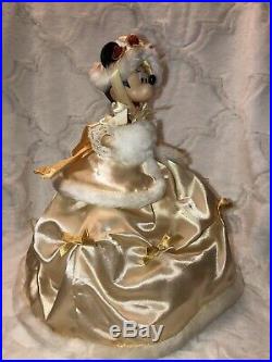 Vintage Disney Minnie Mouse Victorian Dress Christmas Tree Topper Porcelain