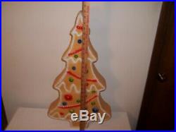 Vintage Don Feathersone Blowmold Gingerbread Christmas Tree Lawn Ornament