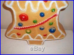 Vintage Don Feathersone Blowmold Gingerbread Christmas Tree Lawn Ornament