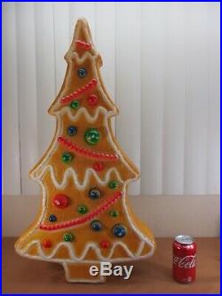 Vintage Don Featherstone Gingerbread Gold Christmas Tree Blow Mold 29 Very Rare