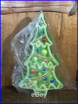 Vintage Don Featherstone Gingerbread Green Christmas Tree Blow Mold Light Up New