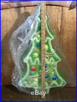 Vintage Don Featherstone Gingerbread Green Christmas Tree Blow Mold Light Up New