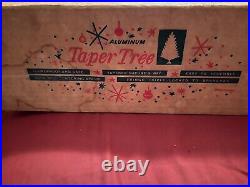 Vintage E. S Swirl 2.5 Ft 25 Branch Aluminum Taper Christmas Tree 95012 Withbox