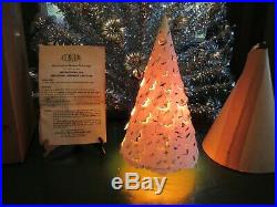 Vintage Econolite Merrie Christmas Tree Motion Lamp Light White & Green in Box