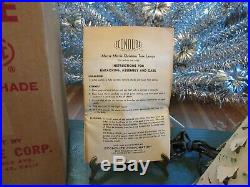 Vintage Econolite Merrie Christmas Tree Motion Lamp Light White & Green in Box