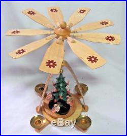 Vintage Erzgebirge Pyramid Carousel Christmas Tree Musical Angels Orig. Box GDR