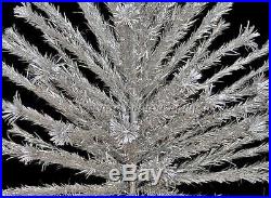 Vintage Evergleam Stainless Aluminum 7' Pom Pom Christmas Holiday 96 Branch Tree