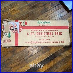 Vintage Evergleam Stainless Aluminum POM Xmas Tree in Original Box