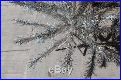 Vintage Evergleam silver aluminum 6' Christmas Tree 46 branch 1960s original box