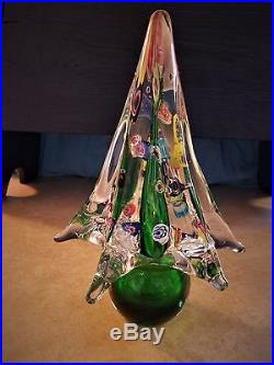 Vintage-FLAWLESS Stunning MURANO Italy Art Glass CHRISTMAS TREE Multi-Colored
