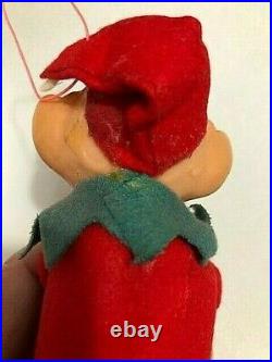 Vintage Felt Pixie Elf Elves Knee Hugger Christmas Tree Ornament LOT of 4