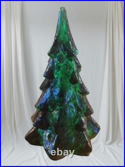 Vintage Fenton 7.5 Emerald Green Christmas Tree in Excellent Condition
