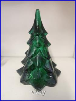 Vintage Fenton 7.5 Emerald Green Christmas Tree in Excellent Condition