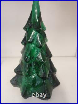Vintage Fenton 7.5 Emerald Green Christmas Tree in Excellent Condition