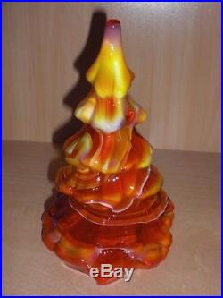 Vintage Fenton Art Glass Ruby Slag Christmas Tree