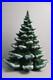 Vintage Flocked Ceramic Christmas Tree Atlantic Mold 20.5 HUGE Retro Damage