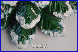 Vintage Flocked Ceramic Christmas Tree Atlantic Mold 20.5 HUGE Retro Damage Vintage Flocked Ceramic Christmas Tree Atlantic Mold 20.5 HUGE Retro Damage