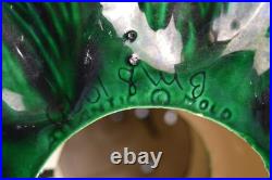 Vintage Flocked Ceramic Christmas Tree Atlantic Mold 20.5 HUGE Retro Damage