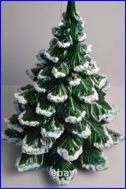 Vintage Flocked Ceramic Christmas Tree Atlantic Mold 20.5 HUGE Retro Damage Vintage Flocked Ceramic Christmas Tree Atlantic Mold 20.5 HUGE Retro Damage