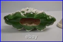 Vintage Flocked Ceramic Christmas Tree Slim Mantle Holly Red Green 16 Tall Vintage Flocked Ceramic Christmas Tree Slim Mantle Holly Red Green 16 Tall