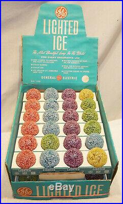 Vintage GE Lighted Ice Frosted Christmas Tree Light Bulbs CASE OF 48 NOS