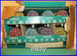 Vintage GE Lighted Ice Frosted Christmas Tree Light Bulbs CASE OF 48 NOS