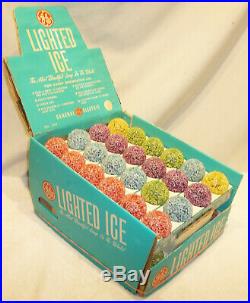 Vintage GE Lighted Ice Frosted Christmas Tree Light Bulbs CASE OF 48 NOS