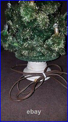 Vintage GLOLITE CORP Table Top Visca Christmas Tree with Light Bulb Base