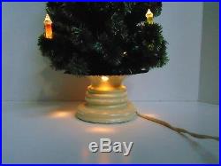 Vintage GLOLITE CORP Table Top Visca Christmas Tree with Light Bulb Base & Box