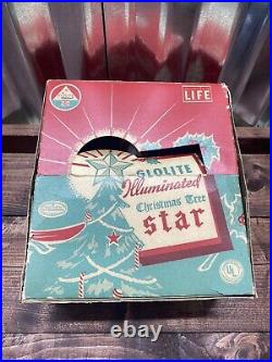 Vintage GLOLITE Illuminated Christmas Tree Star No 426- Original Box Works