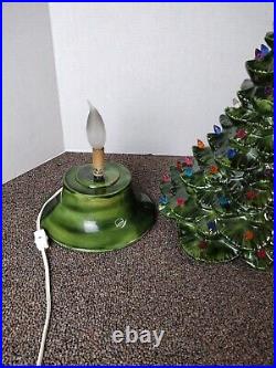 Vintage GRN Ceramic Light Up Christmas Tree with base 20 tall by 12 wide