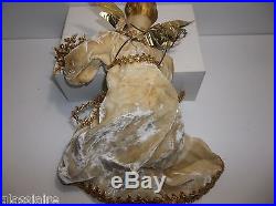 Vintage German WAX ANGEL Christmas Tree ORNAMENT Poseable Doll 15 RARE