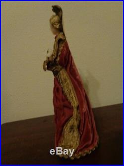 Vintage German Wax Virgin Mary & Baby Jesus Madonna 15 Xmas Tree Topper Figure