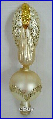 Vintage Germany Angel Glass 10 Christmas Tree Topper Beautiful