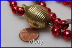 Vintage Glass BUMPY Large Bead Christmas Ornament Feather Tree 85 Garland Japan