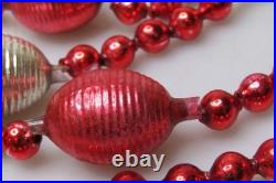 Vintage Glass BUMPY Large Bead Christmas Ornament Feather Tree 85 Garland Japan