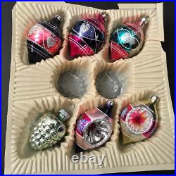 Vintage Glass Ornaments Christmas Tree Bear Madonna Lot 13 Mixture