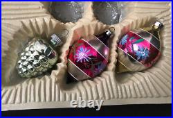 Vintage Glass Ornaments Christmas Tree Bear Madonna Lot 13 Mixture