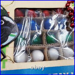 Vintage Glass Shiny Brite Christmas Ornaments NOS Tinsel Tree String lights