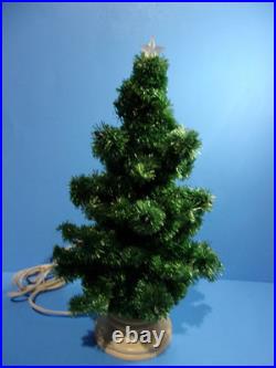 Vintage Glolite Visca Christmas Tree Glass Tip Lights Chalkware Base Works #1 Vintage Glolite Visca Christmas Tree Glass Tip Lights Chalkware Base Works #1