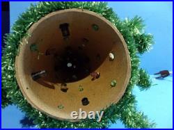 Vintage Glolite Visca Christmas Tree Glass Tip Lights Chalkware Base Works #1