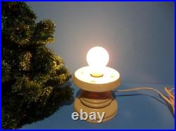 Vintage Glolite Visca Christmas Tree Glass Tip Lights Chalkware Base Works #1