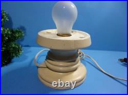 Vintage Glolite Visca Christmas Tree Glass Tip Lights Chalkware Base Works #1