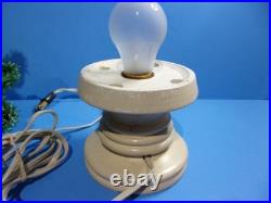 Vintage Glolite Visca Christmas Tree Glass Tip Lights Chalkware Base Works #1