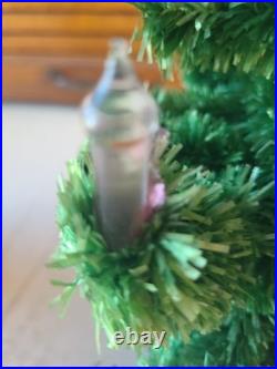 Vintage Glolite Visca Christmas Tree Original Tin Bottom Chalkware Base Works